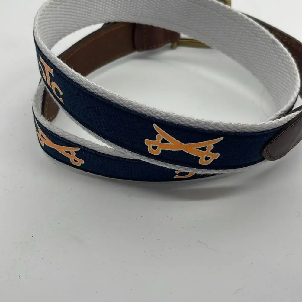 Smathers & Branson University of Virginia Cavaliers leather webbing woven belt